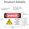 Signmission ARC Flash And Electrical Shock Danger Sign, Vinyl Decal, 18in W x 12in L, 2PK OS-2PACK-DS-D-1218-L-2236 - alternate 2